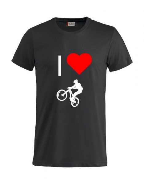 T Shirt I Like Fahrrad schwarz günstig kaufen,